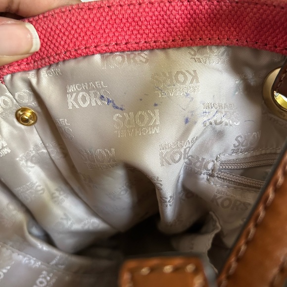 Michael Kors Red/Coral Tote - Picture 5 of 12